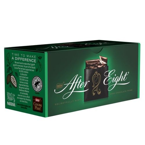 NESTLÉ AFTER EIGHT Làmines de xocolata negra amb menta