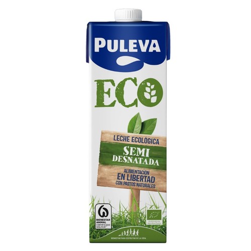 PULEVA Llet ecològica semidesnatada en cartró