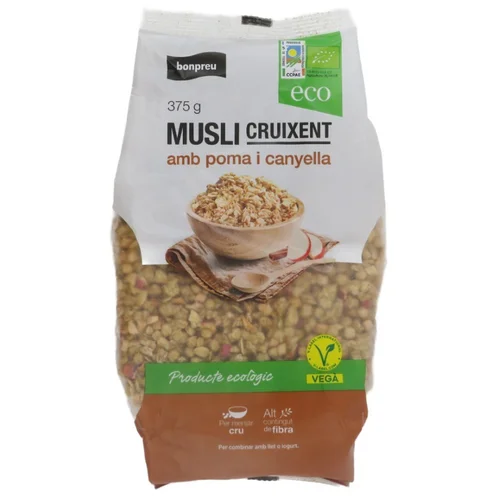 BONPREU Muesli crujiente con chocolate ecológico