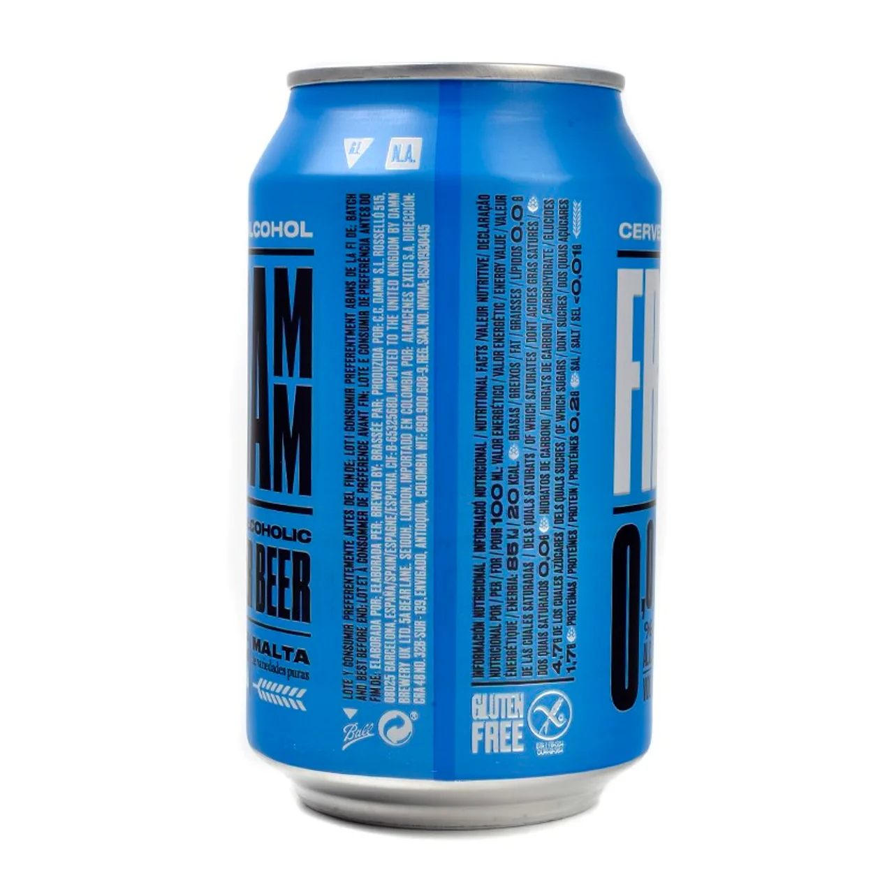 Cerveza sin alcohol 24x33 cl en lata