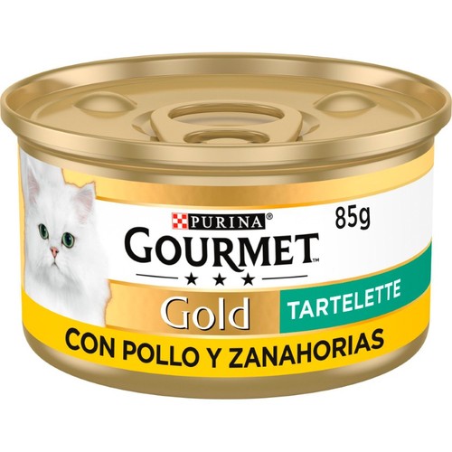 GOURMET GOLD Menjar en tartelette de pollastre i pastanaga per a gat