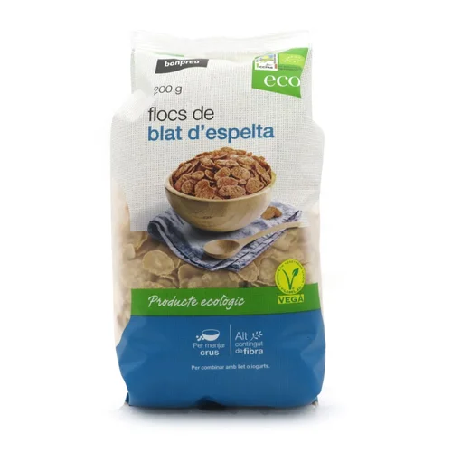 BONPREU Muesli crujiente con manzana y canela ecológico