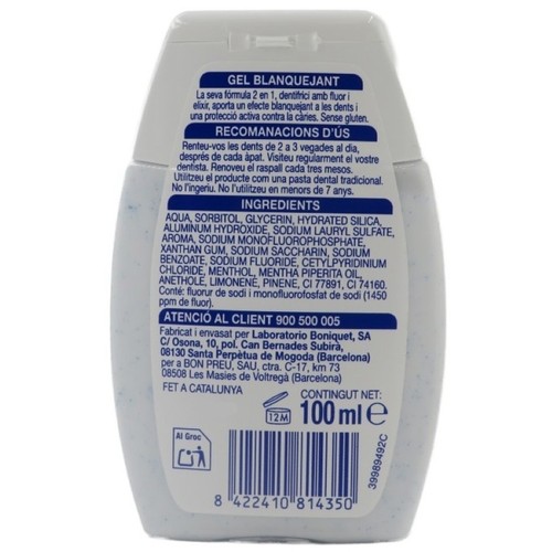 BONPREU Dentifrici i elixir blanquejant 2 en 1