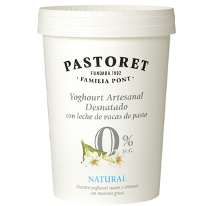Yogur artesano natural desnatado