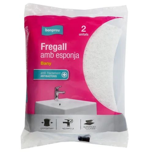 BONPREU Estropajo con esponja salvauñas