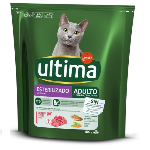 ULTIMA Menjar de bou per a gat esterilitzat