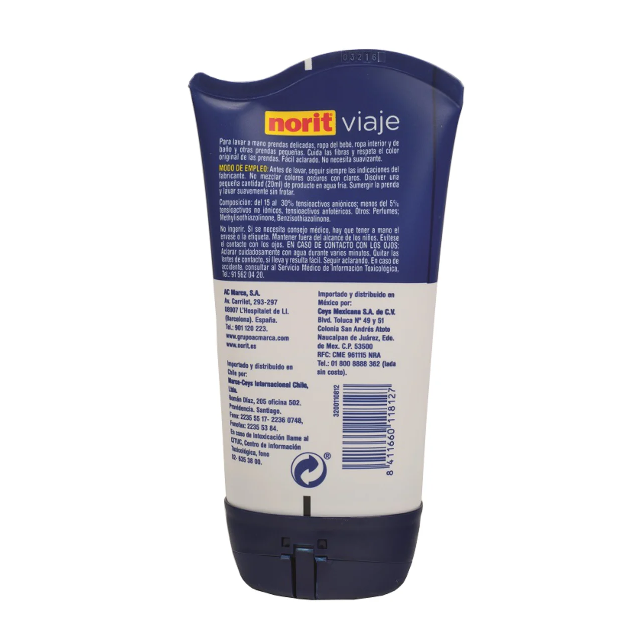 Detergente líquido viaje
