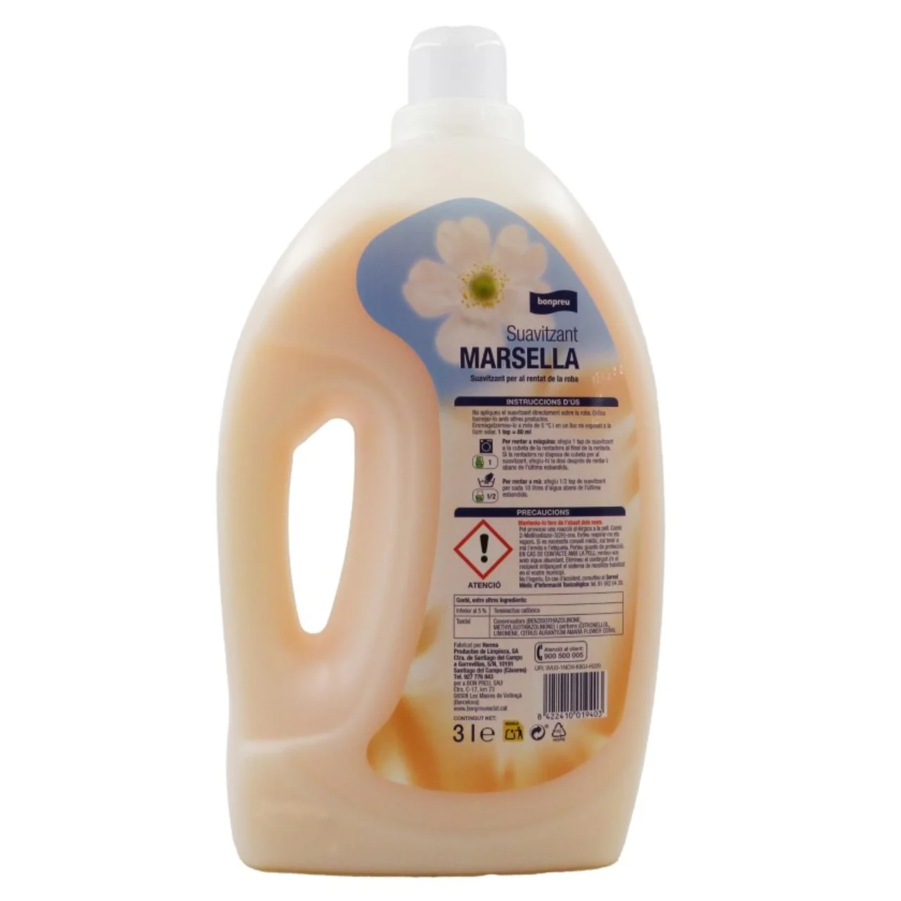 BONPREU Suavizante marsella de 37 dosis
