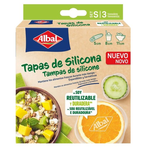 ALBAL Tapa de silicona 3 mides