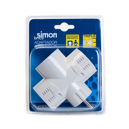 SIMON Adaptador triple lateral 16A