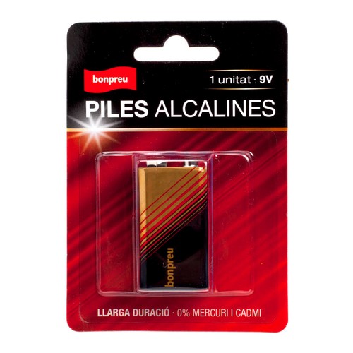 BONPREU Pila alcalina Block 6LR61