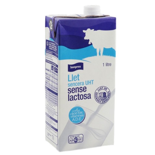 BONPREU Llet sencera UHT sense lactosa