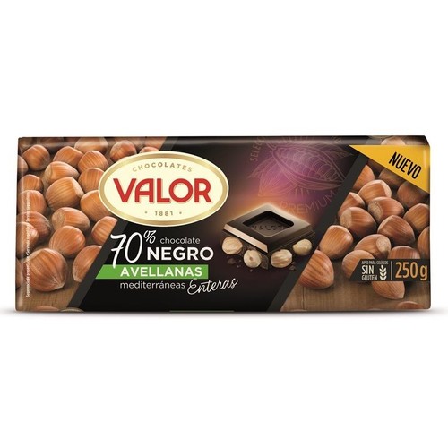 VALOR Xocolata negra 70% amb avellanes