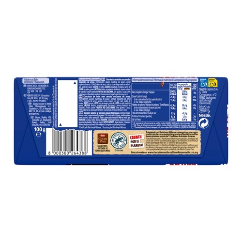 NESTLÉ CRUNCH Xocolata amb llet amb cereals cruixents