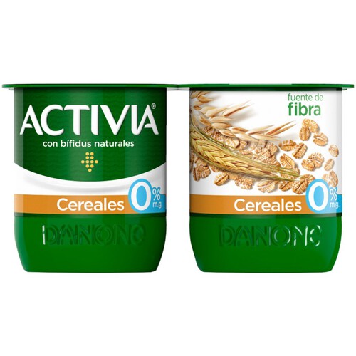 ACTIVIA Iogurt 0% fibres amb cereals