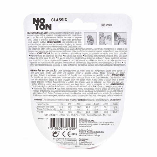 NOTON Taps per les orelles de cera