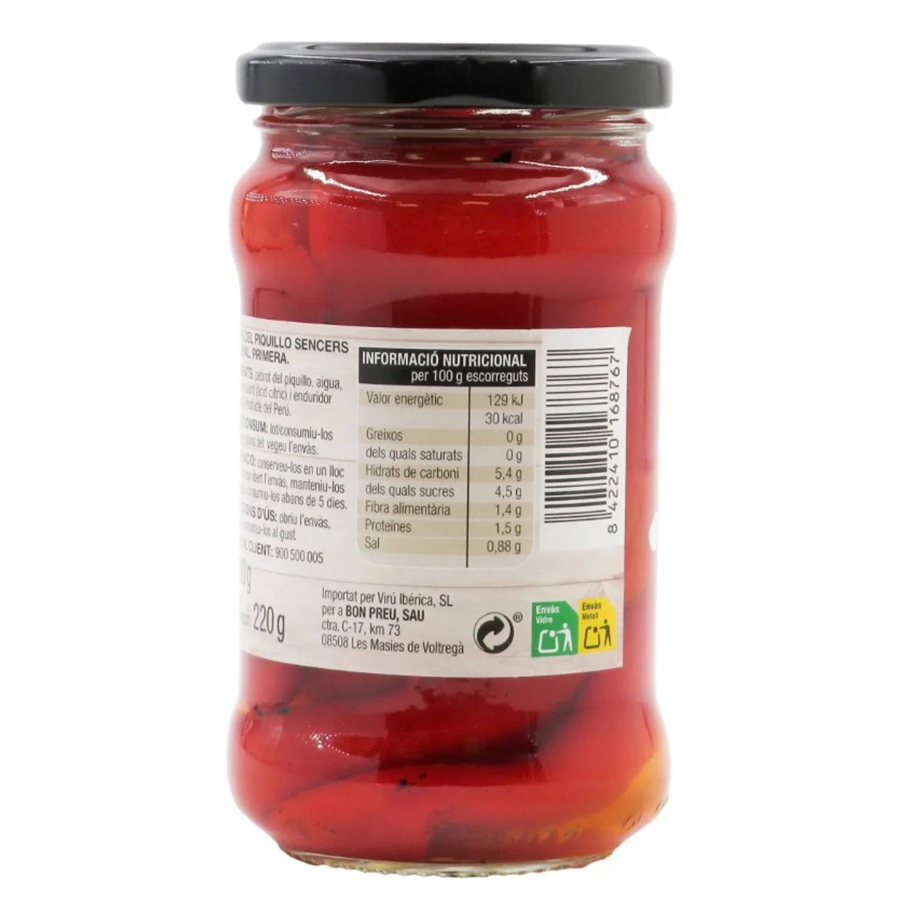 BONPREU Pimientos del piquillo enteros