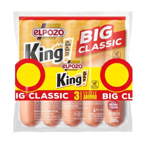 EL POZO Salsitxes cuites de porc i indiot Big Classic