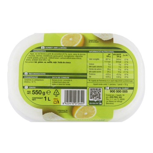 BONPREU Sorbet amb llimona
