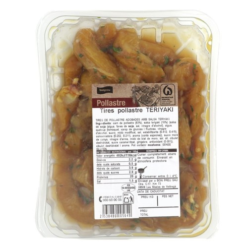 BONPREU Tires de pollastre amb salsa Teriyaki