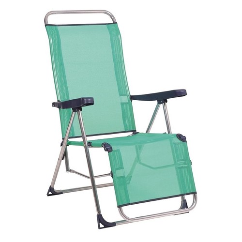 ALCO Cadira de platja amb reposapeus relax de color turquesa