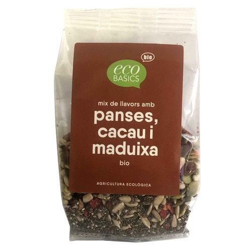 ECOBASICS Llavors amb panses, cacau i maduixa ecològiques