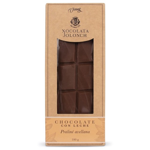 VICENS Xocolata amb llet i praliné d'avellana Jolonch Km0