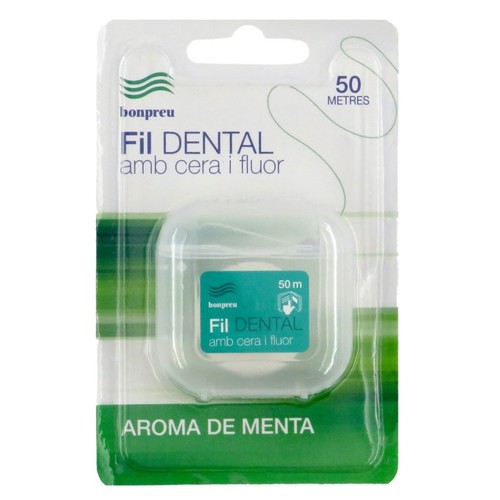 BONPREU Fil dental amb cera i fluor