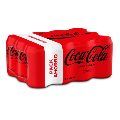 COCA-COLA Refresc de cola Zero en lot  de 12 llaunes