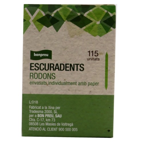 BONPREU Escuradents rodons
