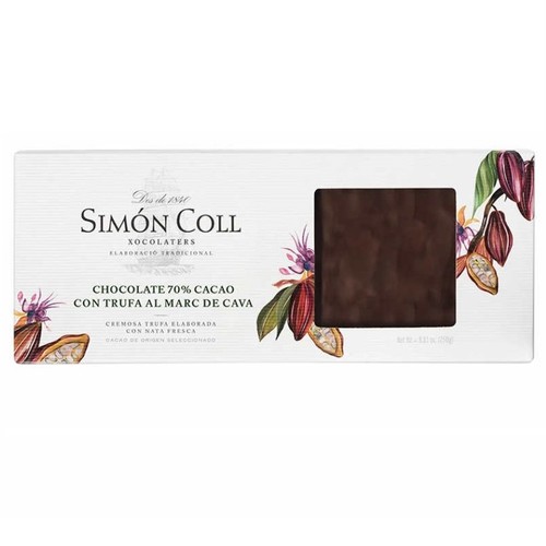 SIMON COLL Torró de xocolata 70% al marc de cava