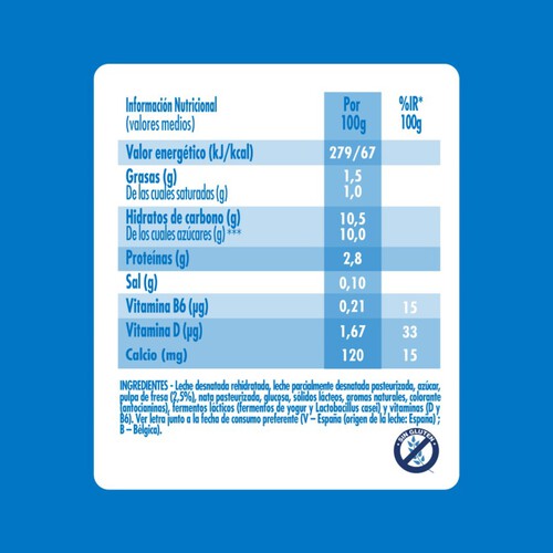 ACTIMEL Iogurt per beure de maduixa