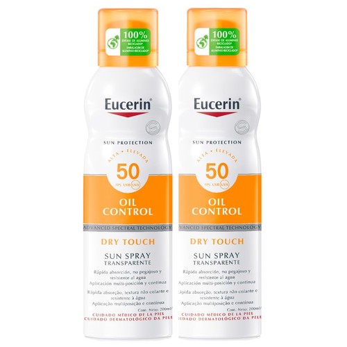 EUCERIN Esprai solar transparent Dry Touch FPS 50