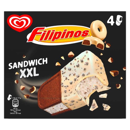FILIPINOS Gelat sandvitx XXL xocolata blanca