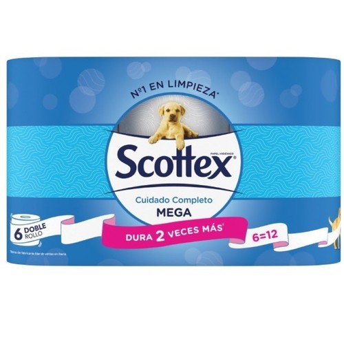 SCOTTEX Paper higiènic Megarotlle 2 capes 6 un.