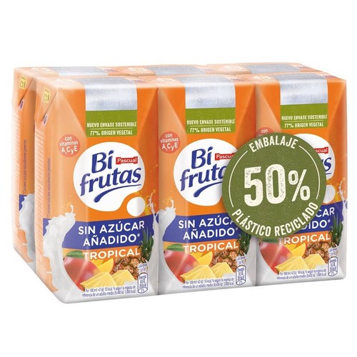 BIFRUTAS Pack 6. beguda de llet/fruites tropicals