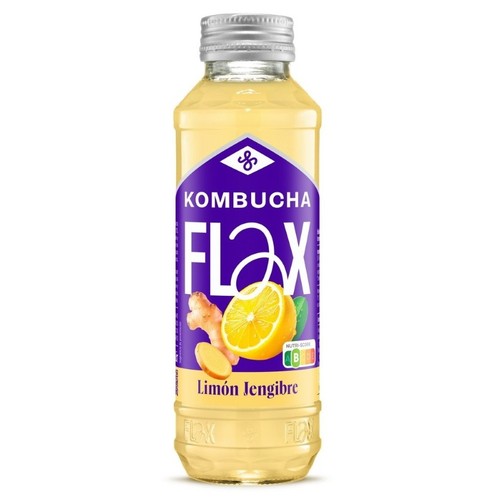FLAX Te Kombutxa de llimona i gingebre Km0 en ampolla