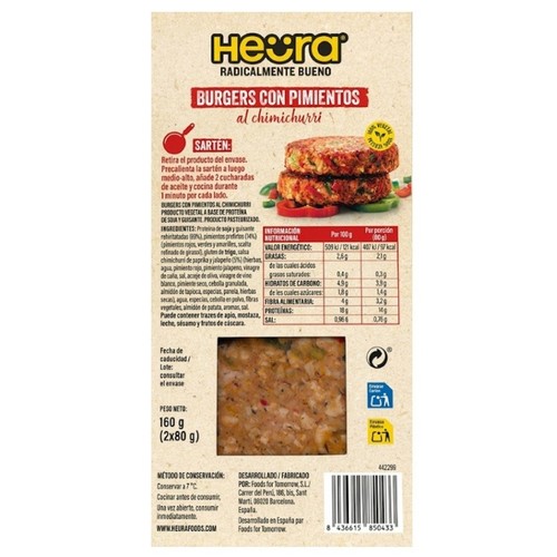 HEURA Burger  de pebrot i chimichurri