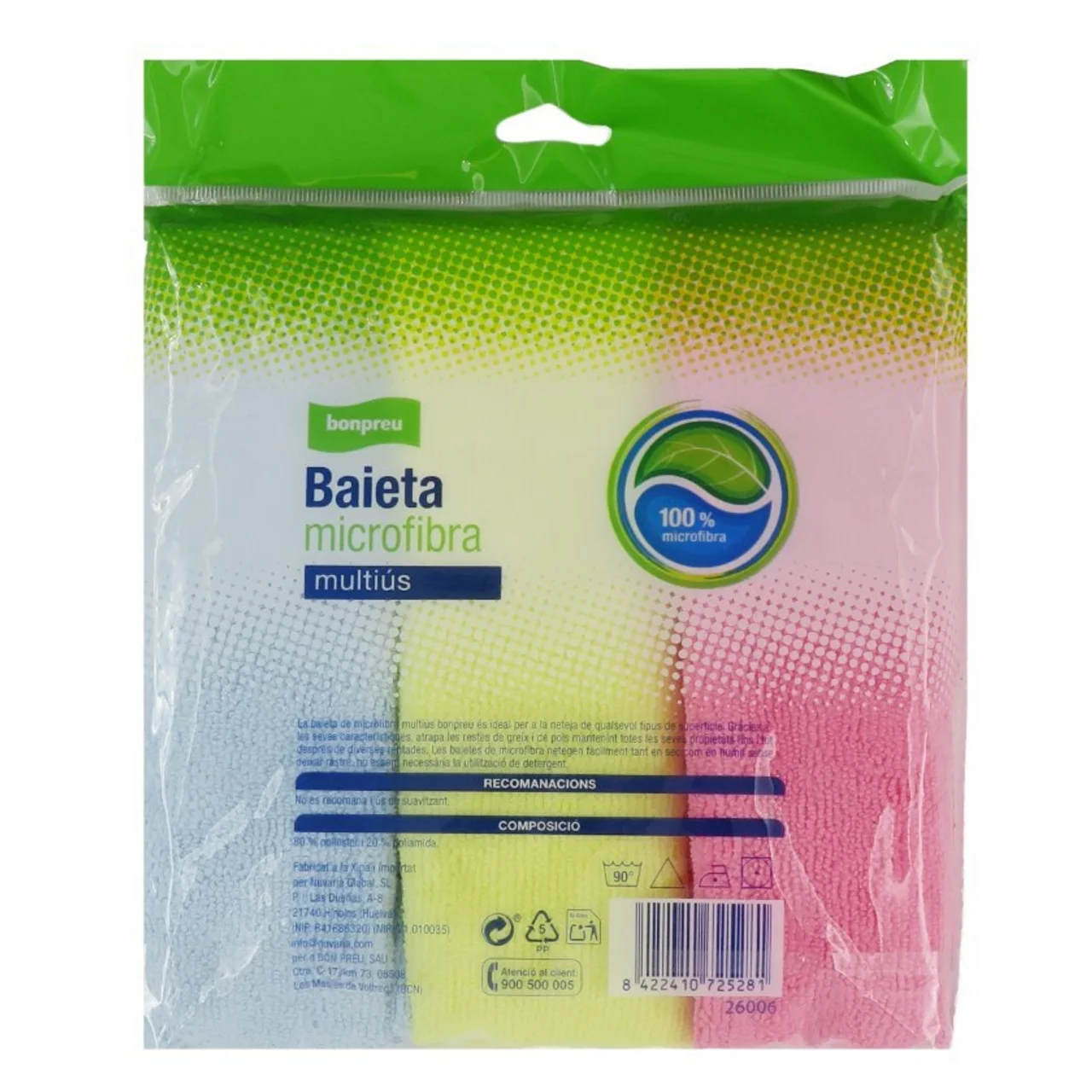 BONPREU Bayeta microfibra multiuso