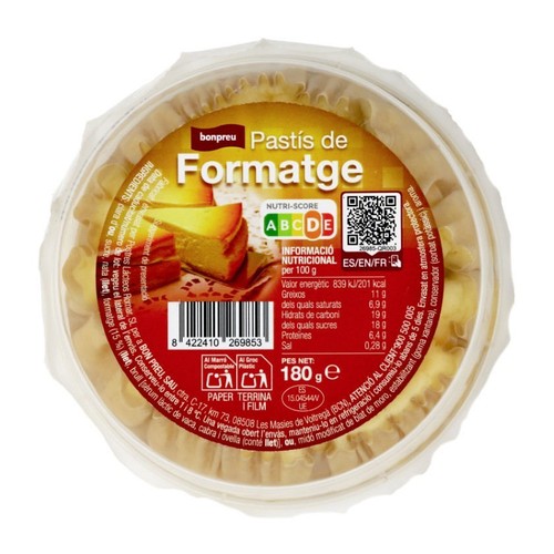 BONPREU Pastís de formatge