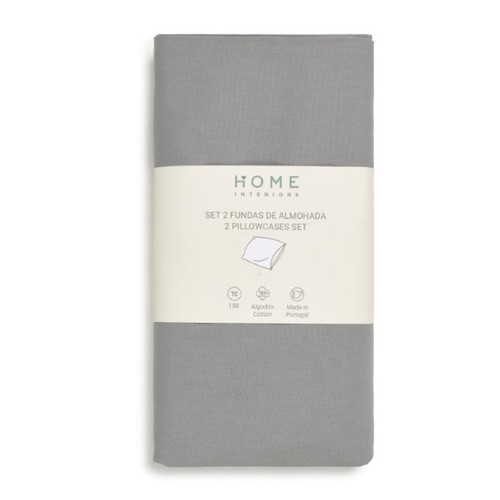 HOME INTERIORS Funda de coixí Gris de 45x110cm