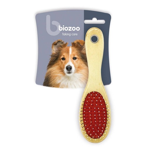 BIAZOO Doble raspall carda pues recte per a gos