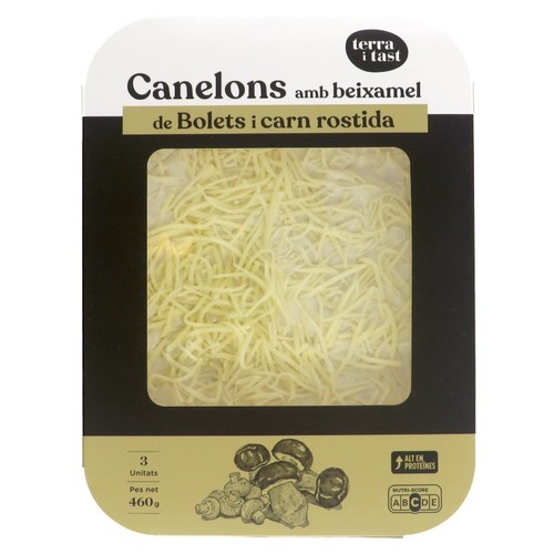 TERRA I TAST Canelons de bolets i carn rostida amb beixamel  3 u.
