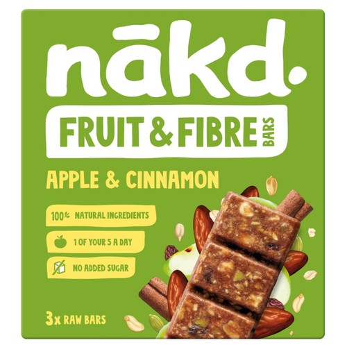 NAKD Barretes de poma i canyella Fruit & Fibre