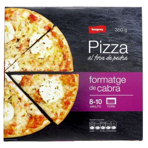 BONPREU Pizza al forn de pedra de formatge de cabra