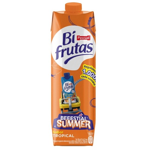 BIFRUTAS Beguda de llet i fruites Tropical en cartró