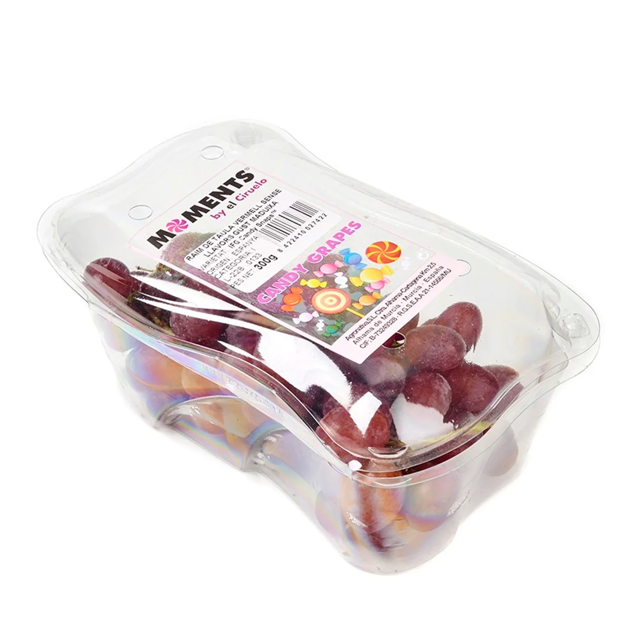Uva de mesa roja sin semillas en bandeja de 300 gr
