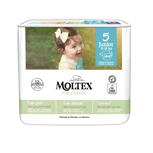 MOLTEX Bolquers T5 (13-18 kg) ecològics Pure&Nature