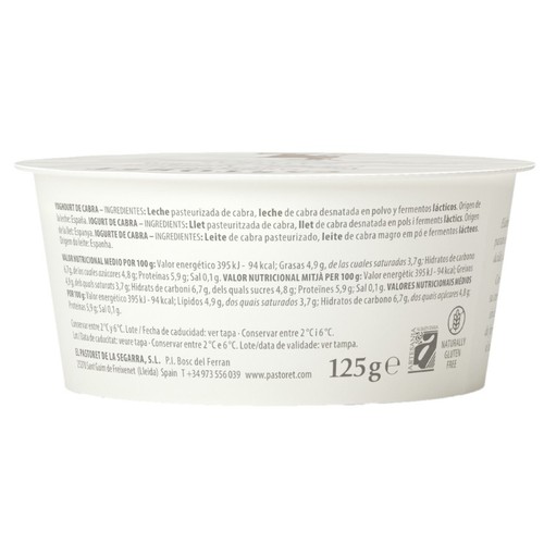EL PASTORET Iogurt de cabra natural artesà