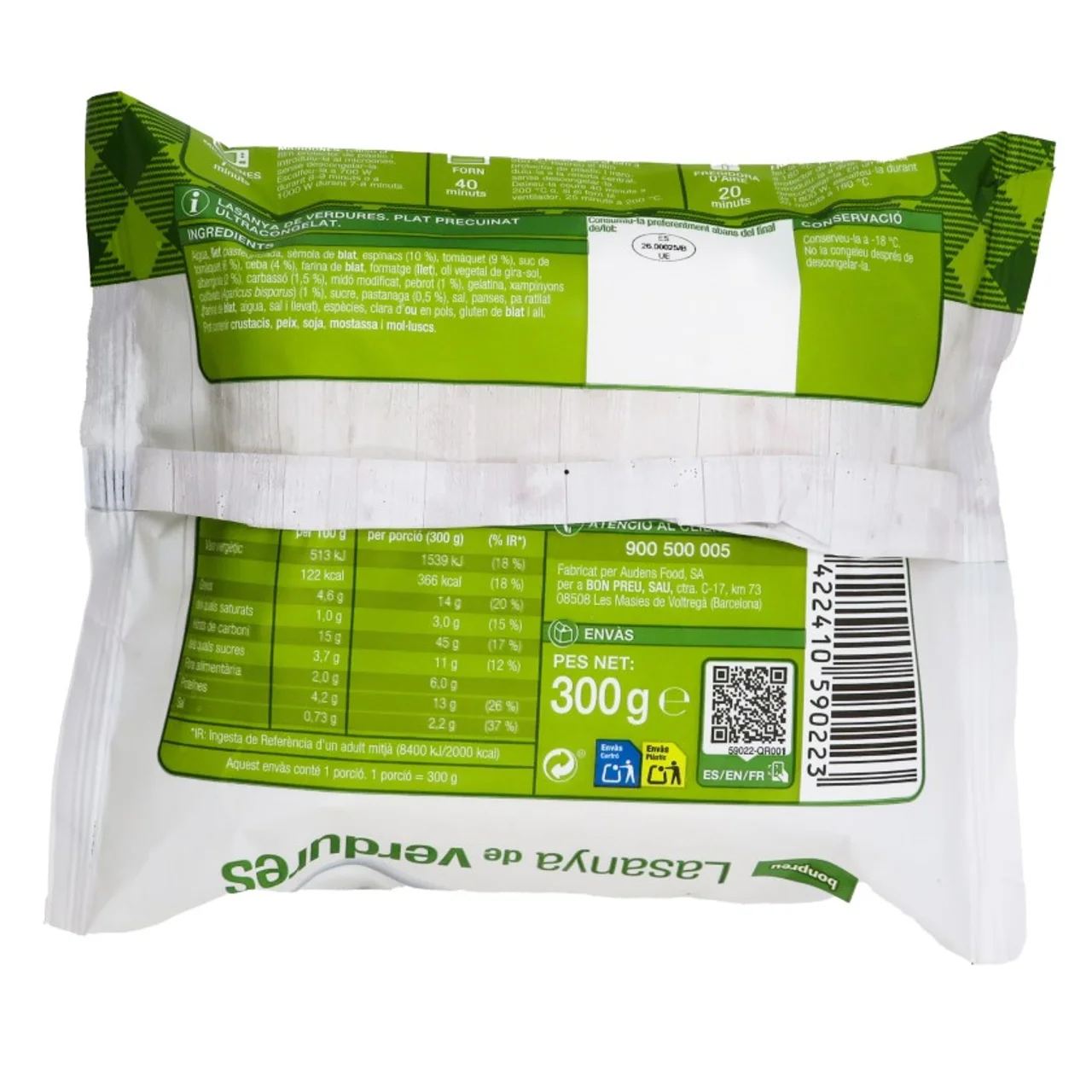 BONPREU Lasaña de verduras
